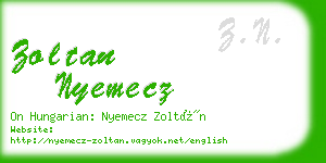 zoltan nyemecz business card
